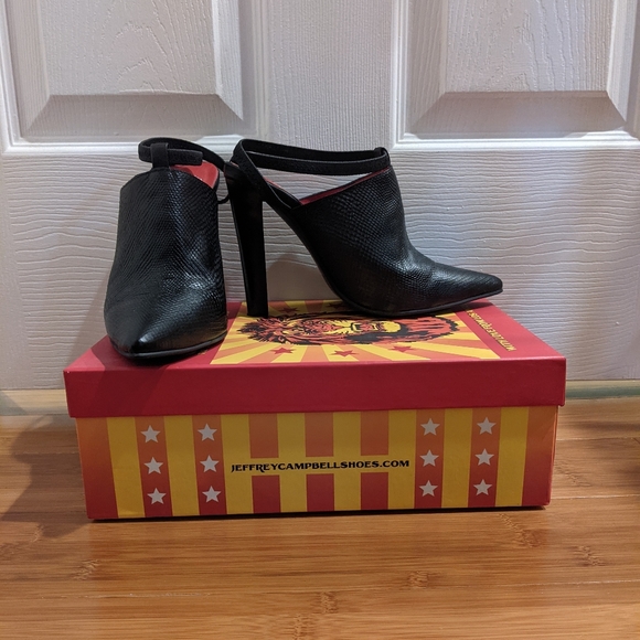 🆕WT Jeffrey Campbell Julina Black Lizard Pumps - Picture 4 of 11